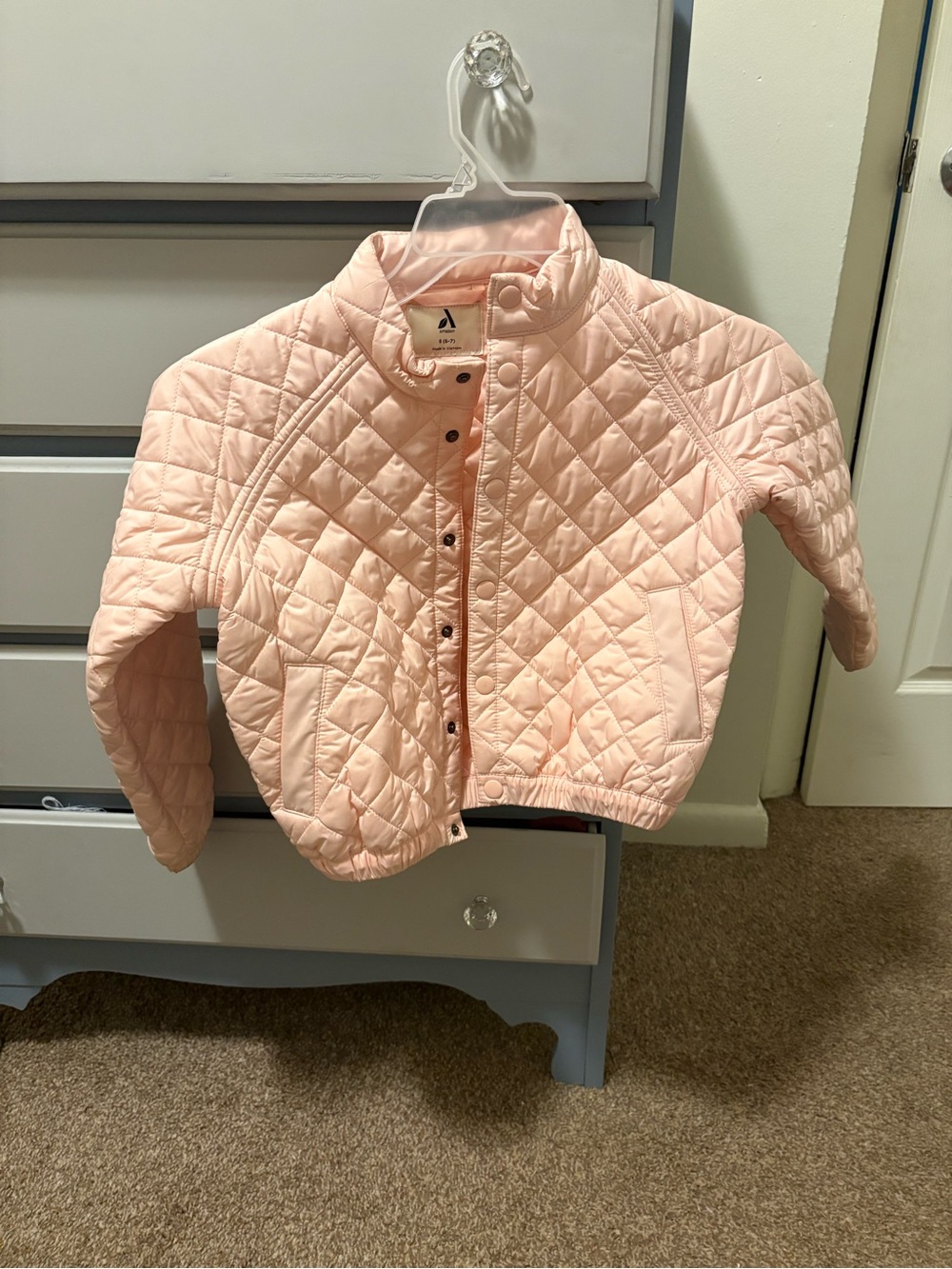 Amazon Kids Quilted Puffer Jacket - Light Pink